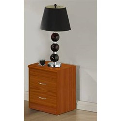 HODEDAH Hi917N Cherry 2 Drawer Night Stand
