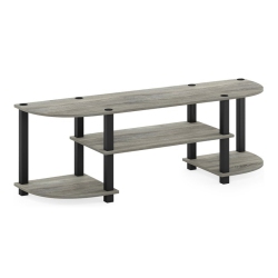 FURINNO Turn-S-Tube Wide Tv Entertainment Center Oak Grey & - 15.9 X 47.25 X 13.4 In Black