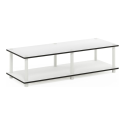 FURINNO Just No Tools Wide Tv Stand Finish With Tube - 10.9 X 41.3 X 15.6 In White