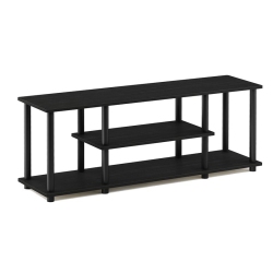 FURINNO Turn-N-Tube No Tools 3D 3-Tier Entertainment Tv Stands - 16.2 X 43.8 X 11.7 In Black