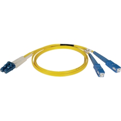 TRIPP LITE Fiber Optic Duplex Patch Cable 49.21Ft 2 X Lc 2 X Sc Fiber Optic Duplex Cable Single-Mode N366-15M In Yellow