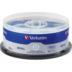 VERBATIM M-Disc Bdxl 100GB 6X With Branded Surface - 25Pk Spindle (98914)