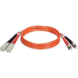 TRIPP LITE Fiber Optic Duplex Patch Cable 25Ft 2 X Sc 2 X St Fiber Optic Duplex Cable Multimode N304-025 In Orange