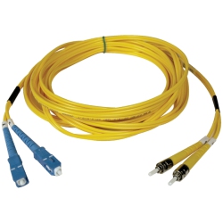 TRIPP LITE Fiber Optic Duplex Patch Cable 6.56Ft 2 X Sc 2 X St Fiber Optic Patch Cable Single-Mode N354-02M In Yellow