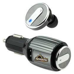 ARMOR ALL Ahf9-1004-Blk Bluetooth Headset & Car Charger In Black