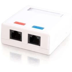 C2G 2-Port Cat5E Surface Mount Box - In White