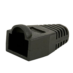 CMPLE 315-N Rj-45 Color Coded Strain Relief Boots- Black- 50PCs