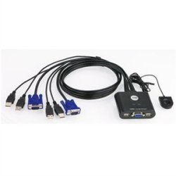 ATEN Cs22U 2-Port USB Kvm With 2 Bonded Cables