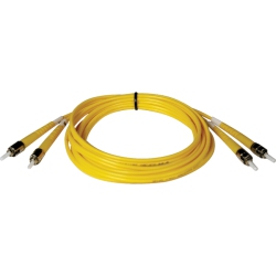 TRIPP LITE Fiber Optic Duplex Patch Cable 9.84Ft 2 X St 2 X St Fiber Optic Duplex Cable Single-Mode N352-03M In Yellow