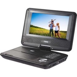 NAXA Npd-703 Portable DVD Player - 7" Display - In Black