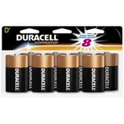 DURACELL 4133393364 Alkaline Doublewide Size D 8 Pack