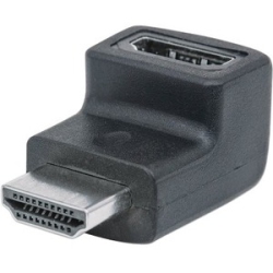 MANHATTAN 353502 HDMI A-Female to A-Male Adapter - 90Deg Downward Angle In Black