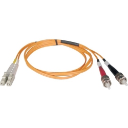 TRIPP LITE Fiber Optic Duplex Patch Cable 16.4Ft 2 X St 2 X Lc Fiber Optic Patch Cable Multimode N318-05M In Orange