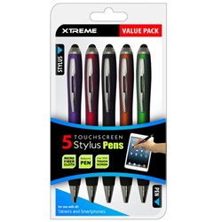 XTREME CABLES 88551 5 Pack Stylus Pen Combo