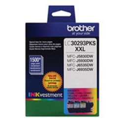 BROTHER International Lc30293Pk Ultra High Yield Cartridges for Inkvestment - Pack Of 3