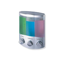 BETTER LIVING Products 76334-1 Euro Dispenser Trio Satin Silver-Chrome Buttons