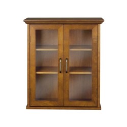 ELEGANT HOME Fashions Elg-540 Avery Wall Cabinet With 2 Doors -Wood Veneer With Oil Oak Finish