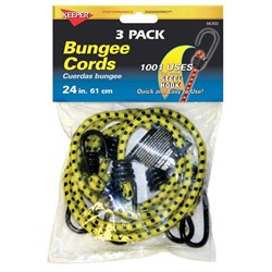 HAMPTON PRODUCTS Keeper 24In. 3 Pack Bungee Cords 06303