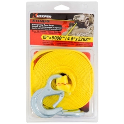 KEEPER Hampton Products 15 Emergency Tow Strap 02815 In Yellow