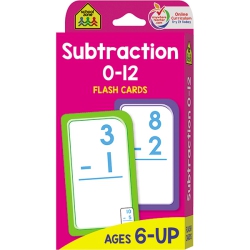 SCHOOL ZONE Publishing Szp04007 Subtraction 0-12 Flash Cards