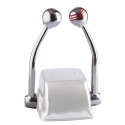 SCHMITT & ONGARO Marine 50050 Ongaro Standard Control Arm Set With Throttle Knob & Plain Shift Knob In Red