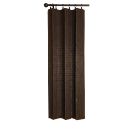 VERSAILLES - Ring Top Bamboo Curtain Panel, Brass Grommets, 40" X 63", Espresso