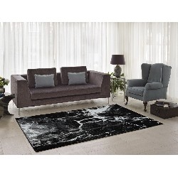 LA DOLE RUGS La Dole Anise 2'7" X 9'10" Hallway Runner - Black/white