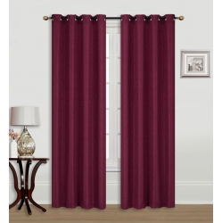 KOZY NICHE Jacquard Blackout Panel W 8 Grom (Linea) (Burgundy) (84")