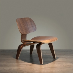 NICER INTERIOR Furniture® Lcw Modern Lounge Chair Side Chair In Walnut