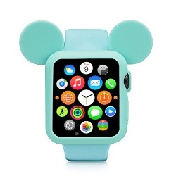 NAVOR Soft Silicone Protective Apple Watch Case Cover Disney Characters Mickey Mouse Ears - 42MM In Multicolor