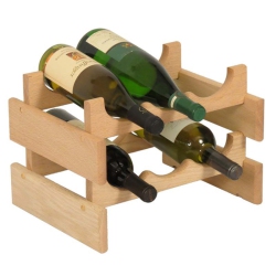 WOODEN MALLET 6 Bottle Dakota Wine Rack Unfinished