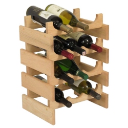 WOODEN MALLET 12 Bottle Dakota Wine Rack Unfinished Wr34Un