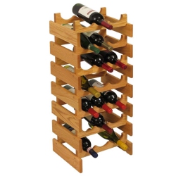 WOODEN MALLET 21 Bottle Dakota Wine Rack Light Oak