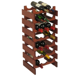 WOODEN MALLET 21 Bottle Dakota Wine Rack In Mahogany
