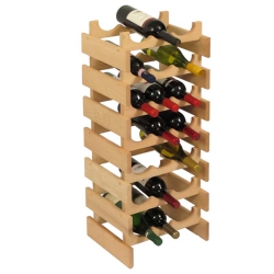 WOODEN MALLET 21 Bottle Dakota Wine Rack Unfinished