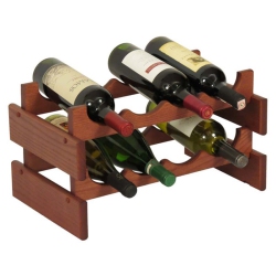 WOODEN MALLET 8 Bottle Dakota Wine Rack In Mahogany