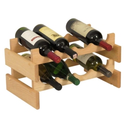 WOODEN MALLET 8 Bottle Dakota Wine Rack Unfinished