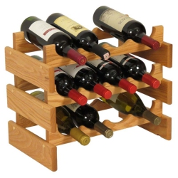WOODEN MALLET 12 Bottle Dakota Wine Rack Light Oak Wr43Lo