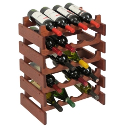 WOODEN MALLET 20 Bottle Dakota Wine Rack In Mahogany