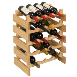 WOODEN MALLET 20 Bottle Dakota Wine Rack Unfinished