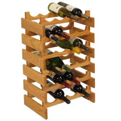 WOODEN MALLET 24 Bottle Dakota Wine Rack Light Oak