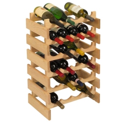 WOODEN MALLET 24 Bottle Dakota Wine Rack Unfinished