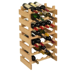 WOODEN MALLET 28 Bottle Dakota Wine Rack Unfinished