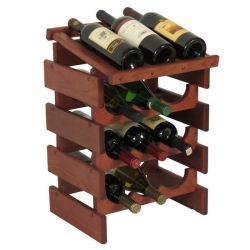 WOODEN MALLET 12 Bottle Dakota Wine Rack With Display Top Wrd33Mh In Mahogany