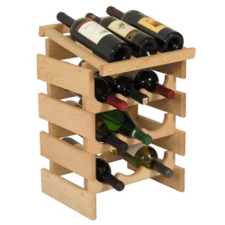 WOODEN MALLET 12 Bottle Dakota Wine Rack With Display Top Unfinished Wrd33Un