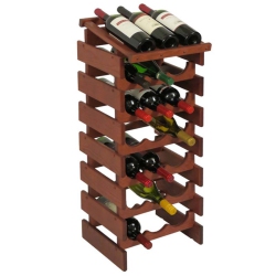 WOODEN MALLET 21 Bottle Dakota Wine Rack With Display Top In Mahogany