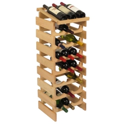 WOODEN MALLET 24 Bottle Dakota Wine Rack With Display Top Unfinished Wrd37Un