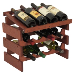 WOODEN MALLET 12 Bottle Dakota Wine Rack With Display Top Wrd42Mh In Mahogany