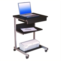TECHNI MOBILI Modus Metal Computer Student Laptop Desk In Graphite