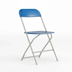 MEHIAZ Hercules Series 650 Lb. Capacity Premium Plastic Folding Chair In Blue